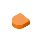 Gobricks Tile Round 1 x 1 Half Circle Extended | Compatible Brick Building Block