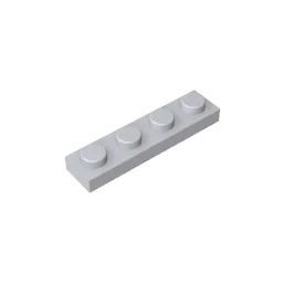 Gobricks GDS-504 Plate 1 x 4 | Compatible Building Block Pieces