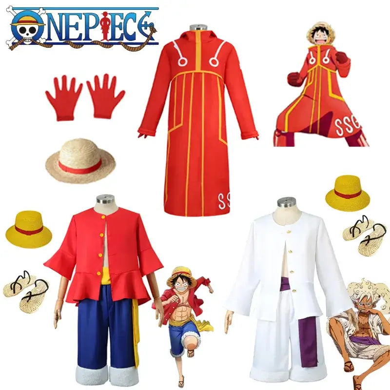 Monkey D Luffy Cosplay Costume One Piece Egghead Suit