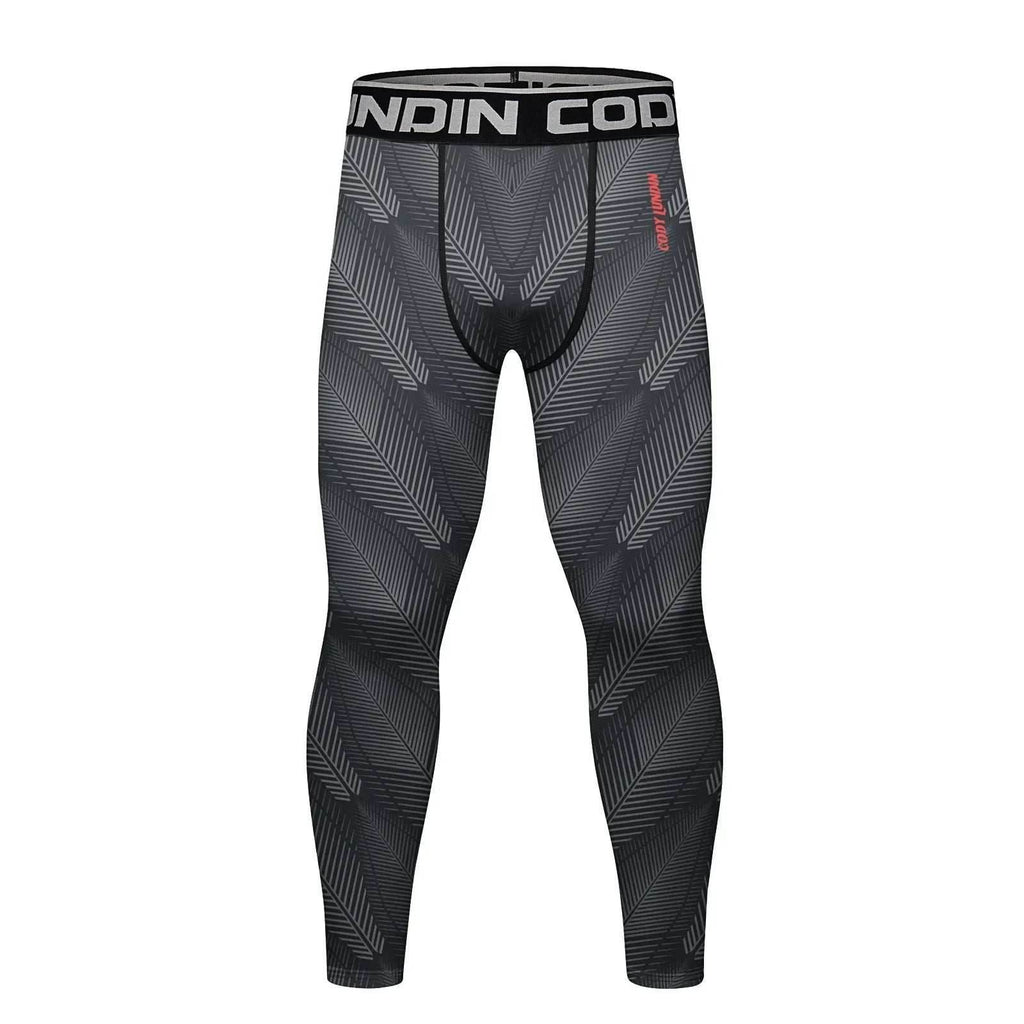 Men's Compression Running Tights - Feathers / Medium