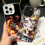 Matte Demon Slayers Anime Phone Case For IPhone 17 17 Air 17Pro 17 Pro Max 16 15 14 13 12 11 Plus 16E Cover Capa Anti-Knock