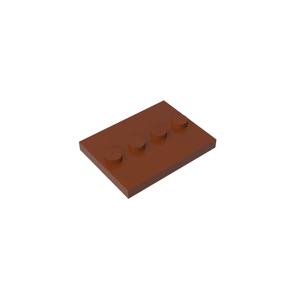 Gobricks GDS-980 Tile, Modified 3 x 4 with 4 Studs in Center | Compatible Building Block for DIY and MOC