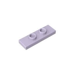 Gobricks GDS-1504 Plate, Modified 1 x 3 with 2 Studs (Double Jumper) | Compatible Building Block Piece