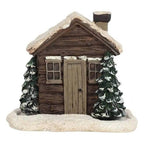 Winter Cabin Decoration - Rustic Log Cabin Incense Burner in Christmas Style for Home Fragrance and New Year Gifts - Snowhouse / China
