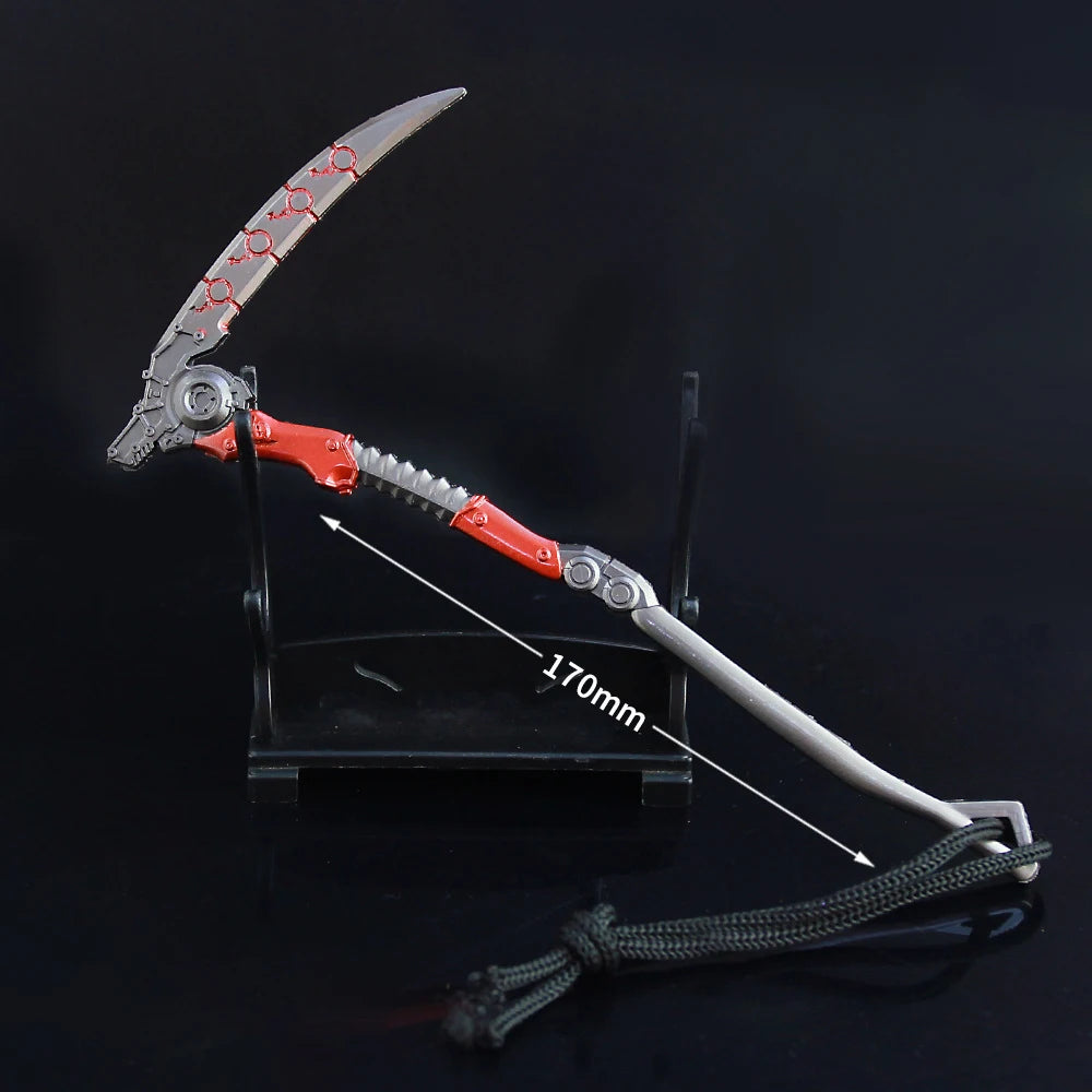 17cm Dead Man's Curve Sickle Keychain APEX Legends Heirloom Revenant Game Peripherals Metal Sword Uncut Blade Weapon Model Gifts