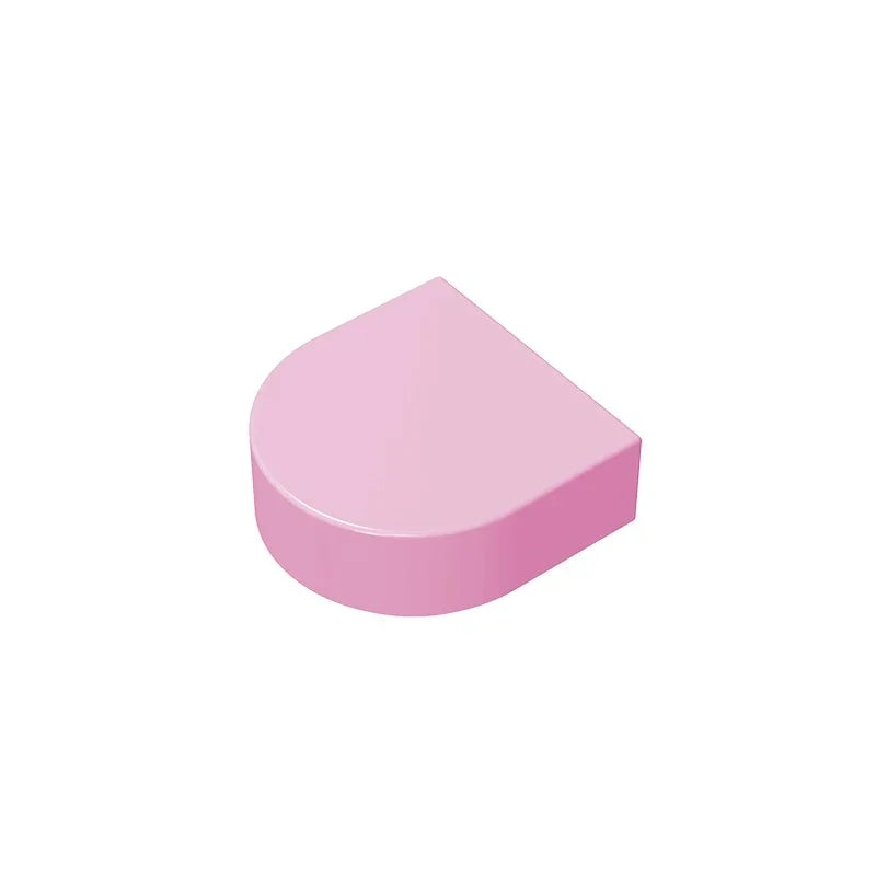 Gobricks Tile Round 1 x 1 Half Circle Extended | Compatible Brick Building Block