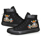 One Piece Luffy High Top Shoes: Autumn Winter Anime Sneakers