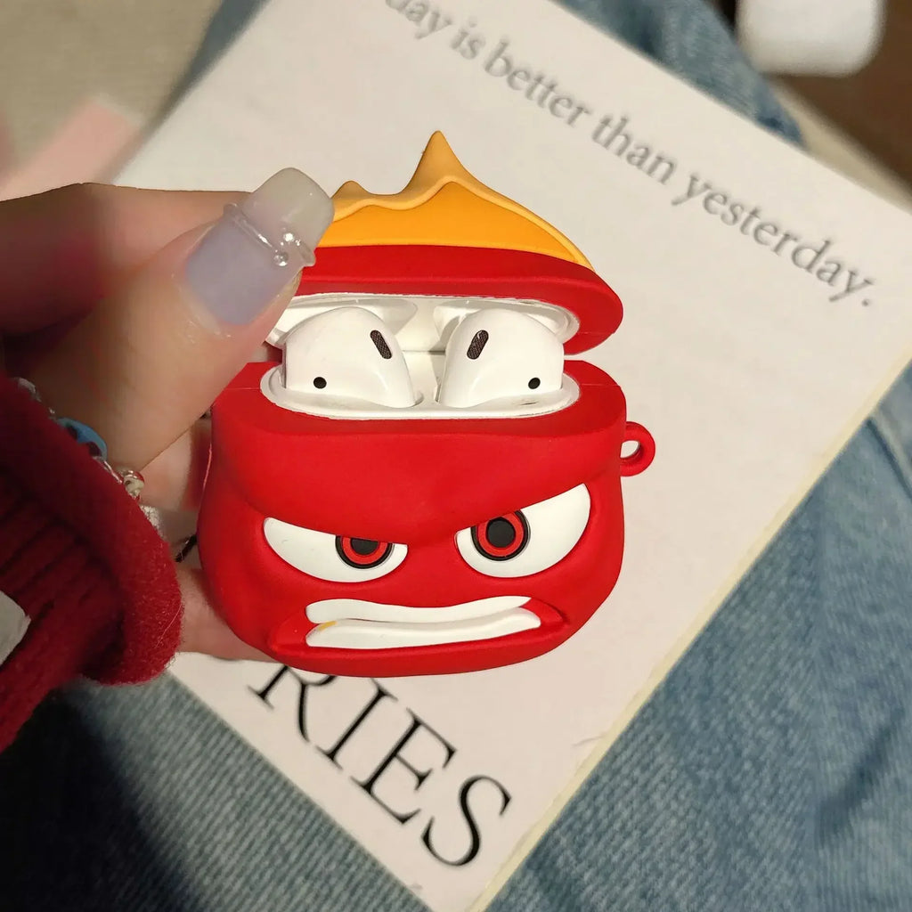 For Airpods 4 Case,Inside Out 3D Cartoon Protective Earphone Silicone Cover For Airpods Pro 2 Case Kids Girls Boys Women Funda