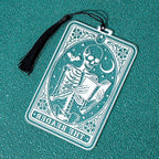 1pc Gothic-Style Acrylic Reading Bookmark, Suitable for Both Men and Women, Personalized Skull Reading Marker, a Friendship Gift