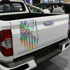 American Bald Eagle Flag Tailgate Decal – Pickup Truck Vinyl Sticker | Ford F-150, Tacoma, Hilux, D-Max, Dodge Ram
