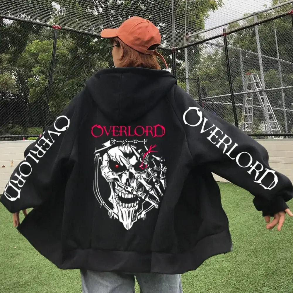 Overlord Cosplay Horror Skull Hoodie Ainz Zip Up