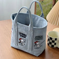 Snoopy Embroidered Canvas Tote Bag – Japanese Style Casual Handbag