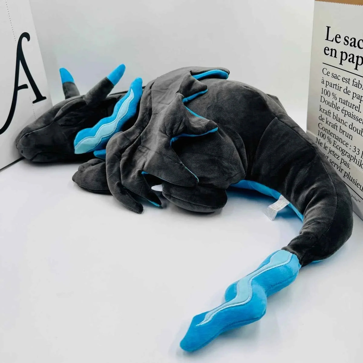 Sleeping Black Dragon Plush Toy – Soft Fantasy Stuffed Animal