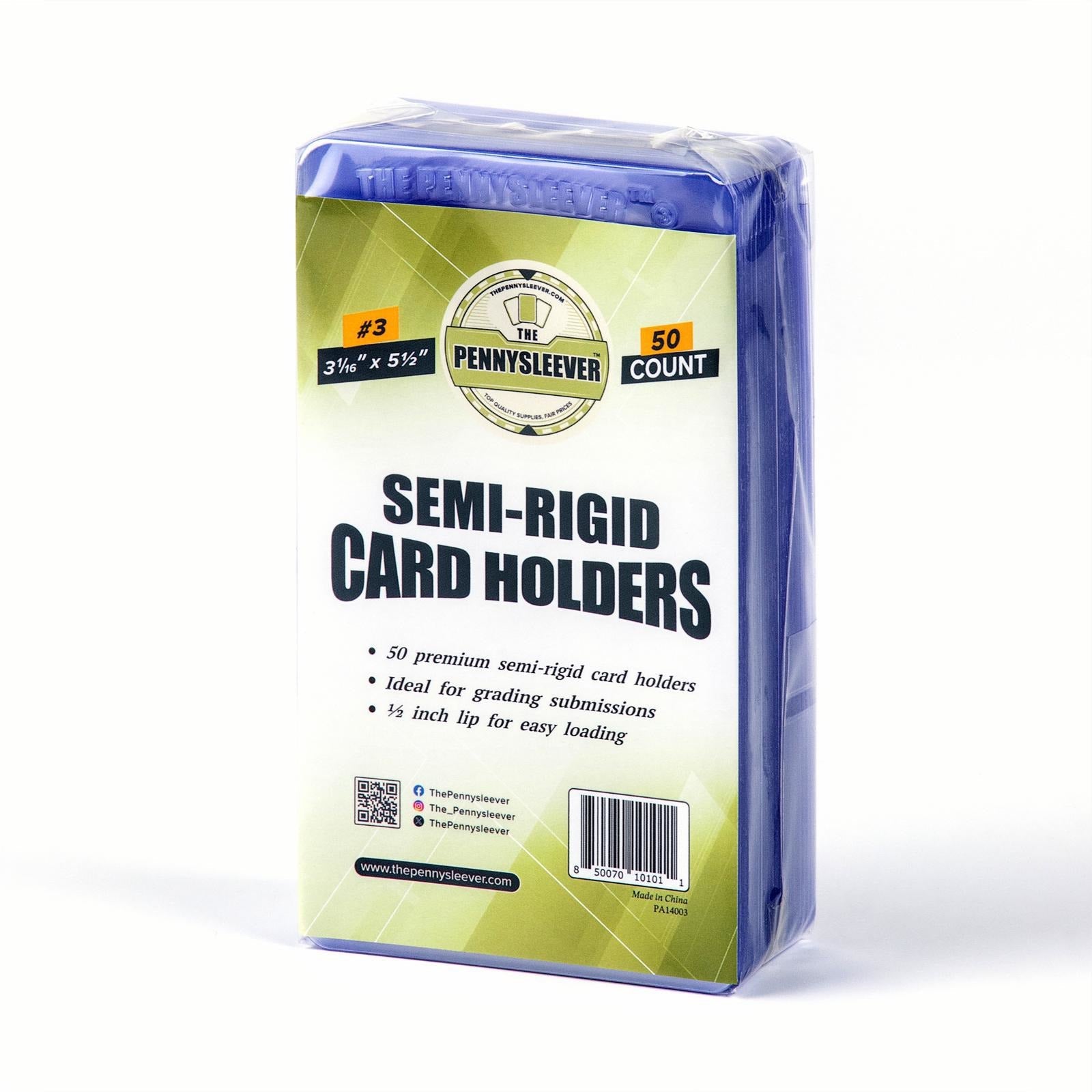 Semi-Rigid Card Holder #3 (3¹⁄₁₆'' x 5¹⁄₂'') (50 count)
