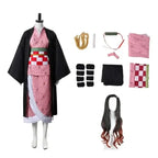 Nezuko Kamado Cosplay Costume: Adult Demon Slayer Kimono Set