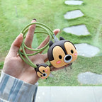 4Pcs/Set  Cute 3D Cartoon Set Cable Protector for iPhone / iPad 18W/20W Charger Case Phone Wire Cord Organizers for iPhone 14 15