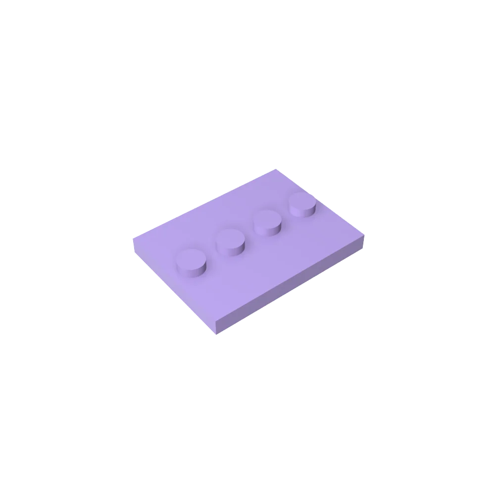 Gobricks GDS-980 Tile, Modified 3 x 4 with 4 Studs in Center | Compatible Building Block for DIY and MOC