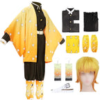 Zenitsu Cosplay Costume: Demon Slayer Kimono Wig Set