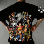 MINISO One Piece TShirt: Luffy Zoro Sanji Cotton Graphic Tee 2026