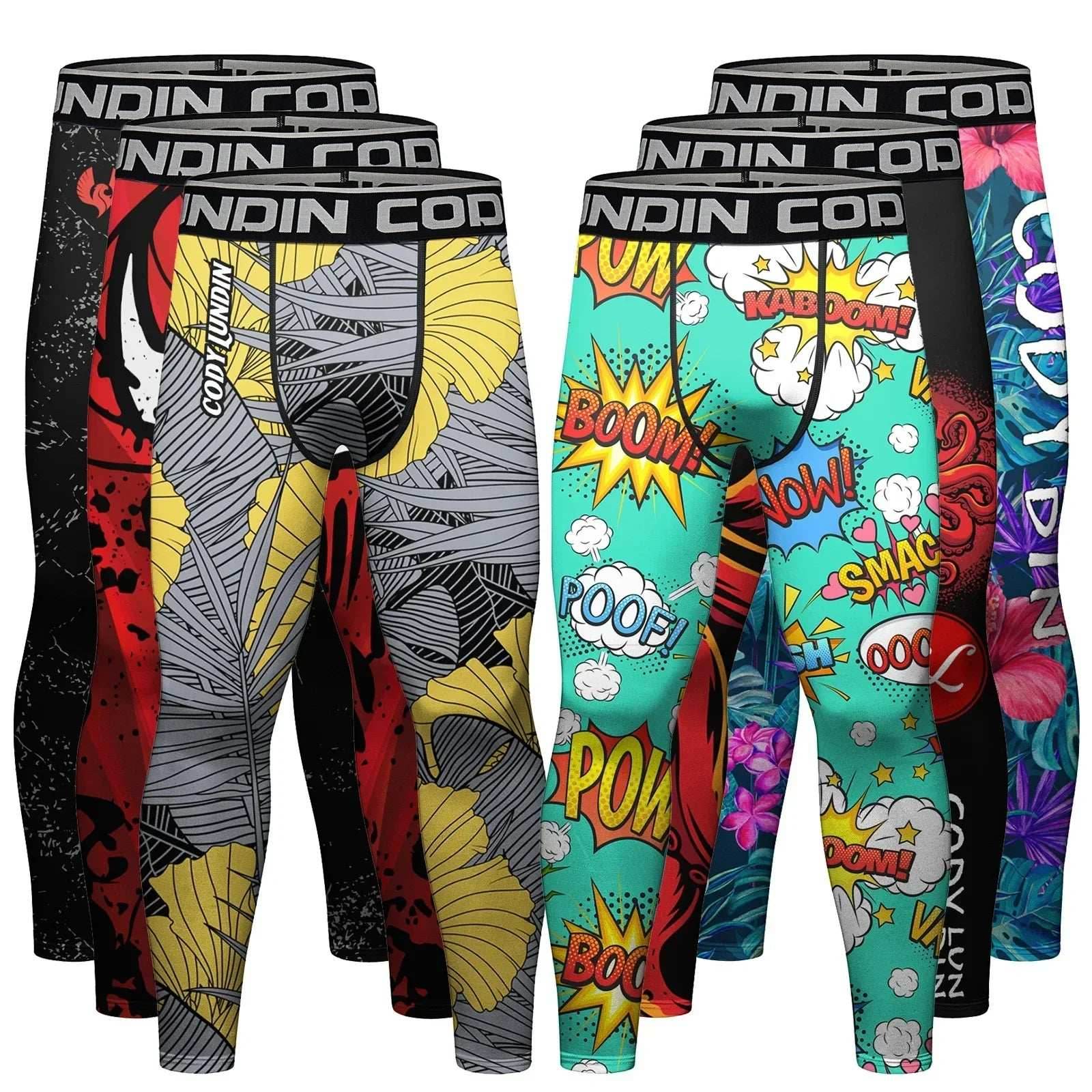 Men's Compression Running Tights - Jui Jit Su / Medium