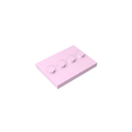 Gobricks GDS-980 Tile, Modified 3 x 4 with 4 Studs in Center | Compatible Building Block for DIY and MOC
