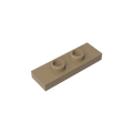 Gobricks GDS-1504 Plate, Modified 1 x 3 with 2 Studs (Double Jumper) | Compatible Building Block Piece