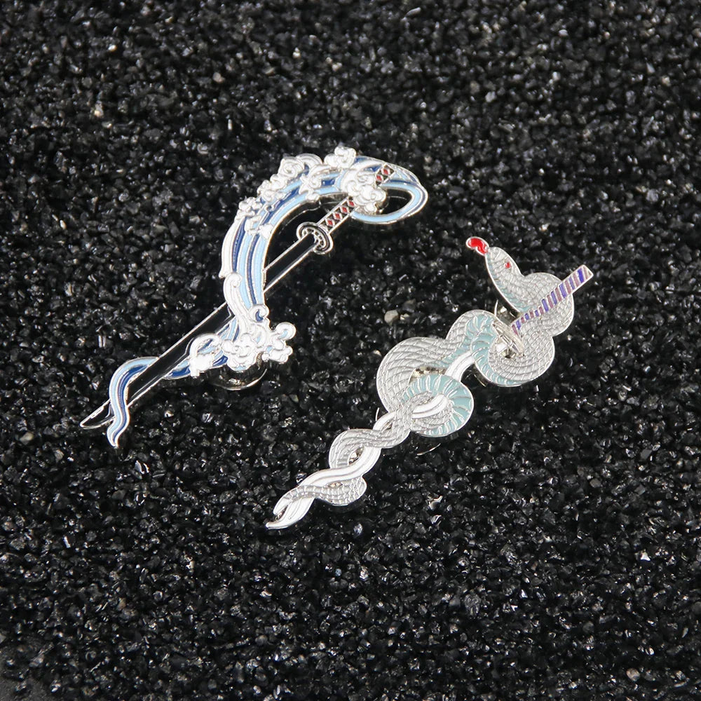 Demon Slayer Sword Keychains, Anime Kimetsu no Yaiba Tomioka Weapon Key Chains Accessories
