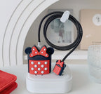 4Pcs/Set  Cute 3D Cartoon Set Cable Protector for iPhone / iPad 18W/20W Charger Case Phone Wire Cord Organizers for iPhone 14 15