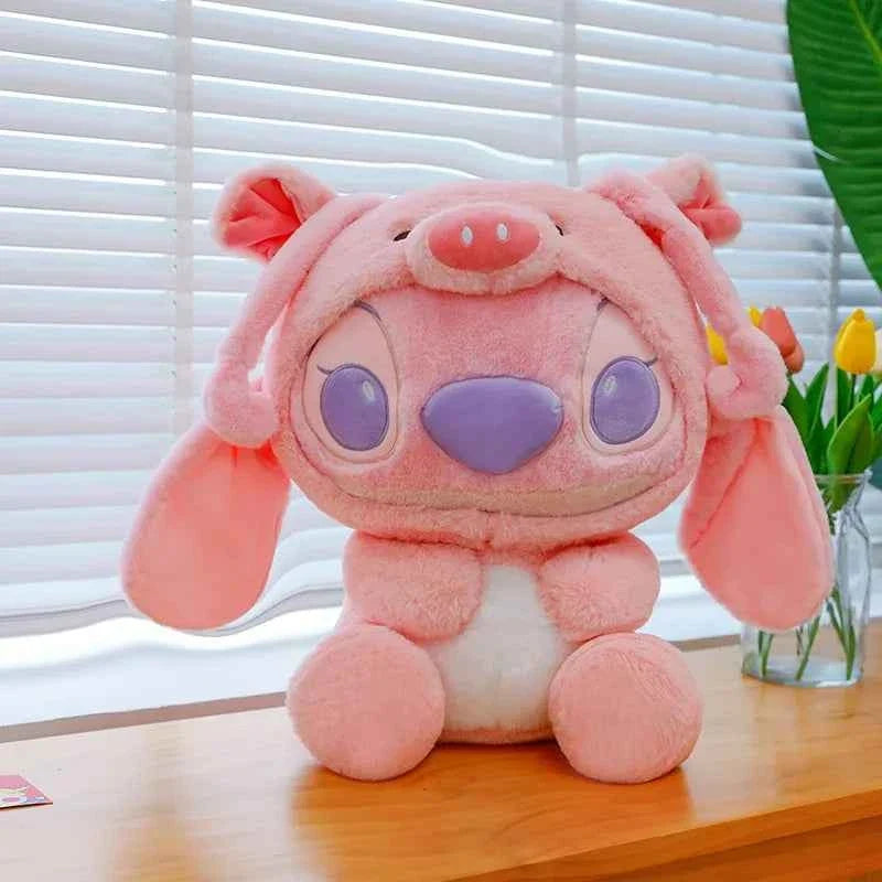 Giant Cartoon Alien Plush Toy – Cute Blue & Pink Stuffed Animal Pillow for Kids Gift