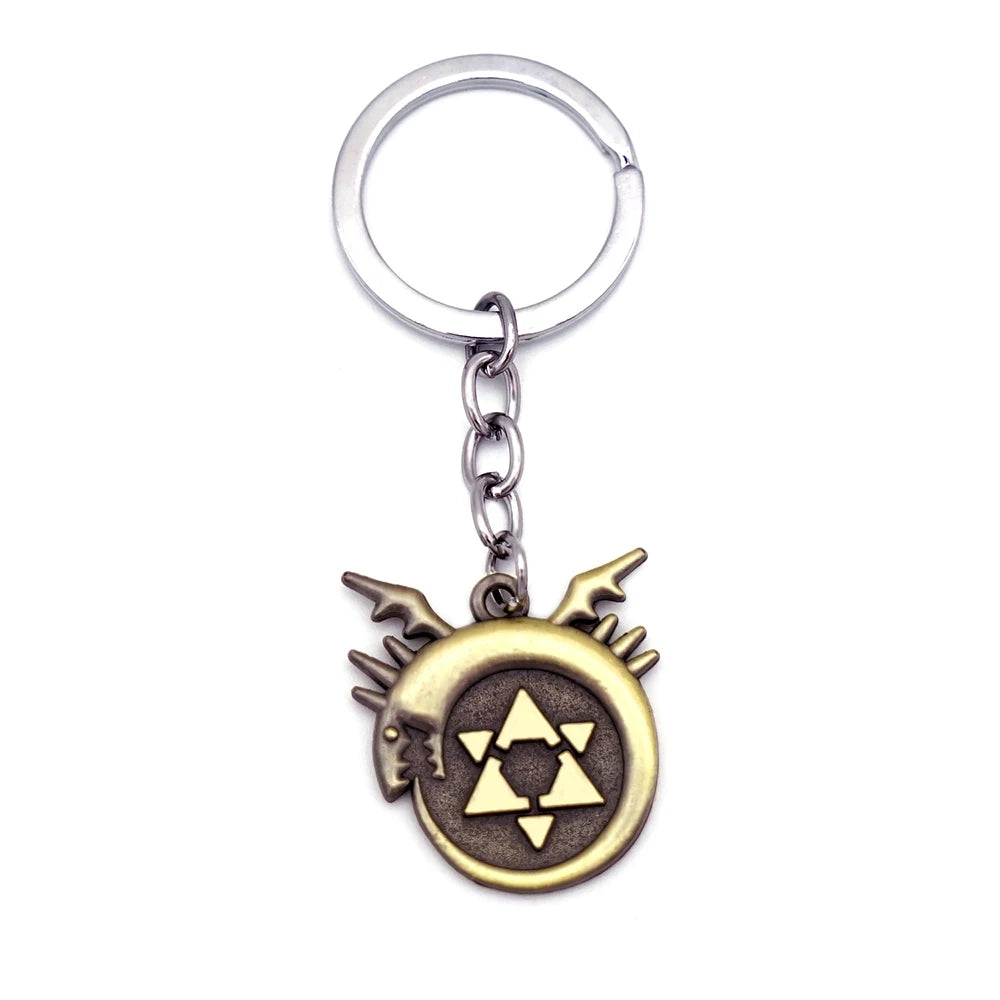 Anime Fullmetal Alchemist Keychain Edward Metal Arm Key Chain Keyring Men Keychains Accessories Key Ring Pendant llaveros