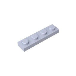 Gobricks GDS-504 Plate 1 x 4 | Compatible Building Block Pieces