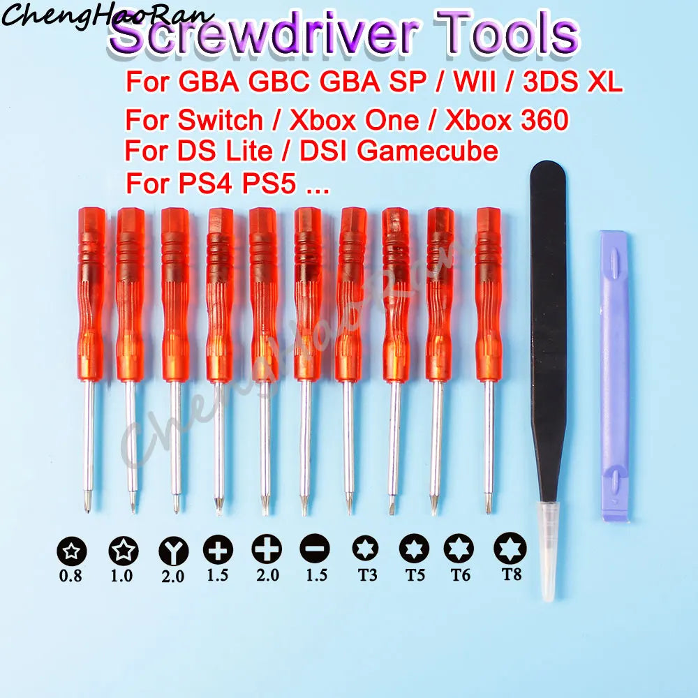1 Set Screwdriver Kit | Triwing Repair Tools for Wii, GBA SP, DS Lite, NDSi, Xbox One, 360, PS4