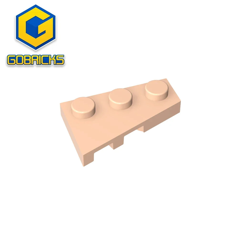 Gobricks GDS-547 Wedge Plate 3 x 2 Right | Compatible Building Block for DIY Creations