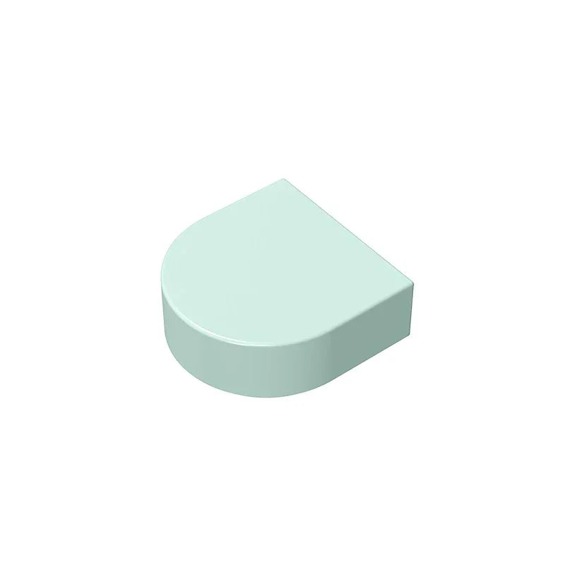 Gobricks Tile Round 1 x 1 Half Circle Extended | Compatible Brick Building Block