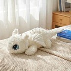Cute White Dragon Plush Body Pillow – Soft Cartoon Dragon Cushion