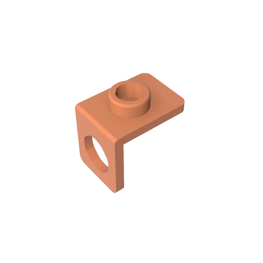 Gobricks GDS-1165 Minifig Neck Bracket with Back Stud | Thin Back Wall Building Block