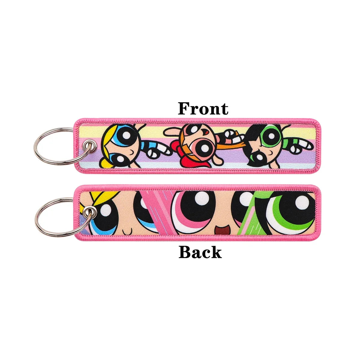 Vibrant Girls Embroidery Key Fob | Fashion Keychain for Cars and Bags