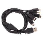 5-in-1 Multi-Console USB Charging Cable | 1.2M Fast Charger Cord for Nintendo 3DS, DSi, Wii U, GBA, PSP