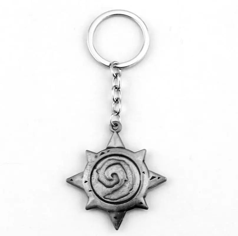 Hot Game Jewelry WOW World of Warcraft HearthStone Keychain Lich King Frostmourne Sword Hammer Axe Weapon Metal Key Chains