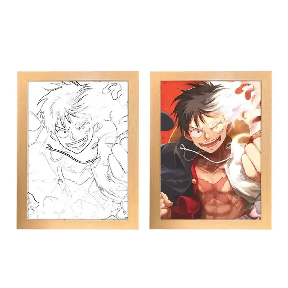 One Piece Photo Frame Night Light Luffy Zoro Christmas Gift