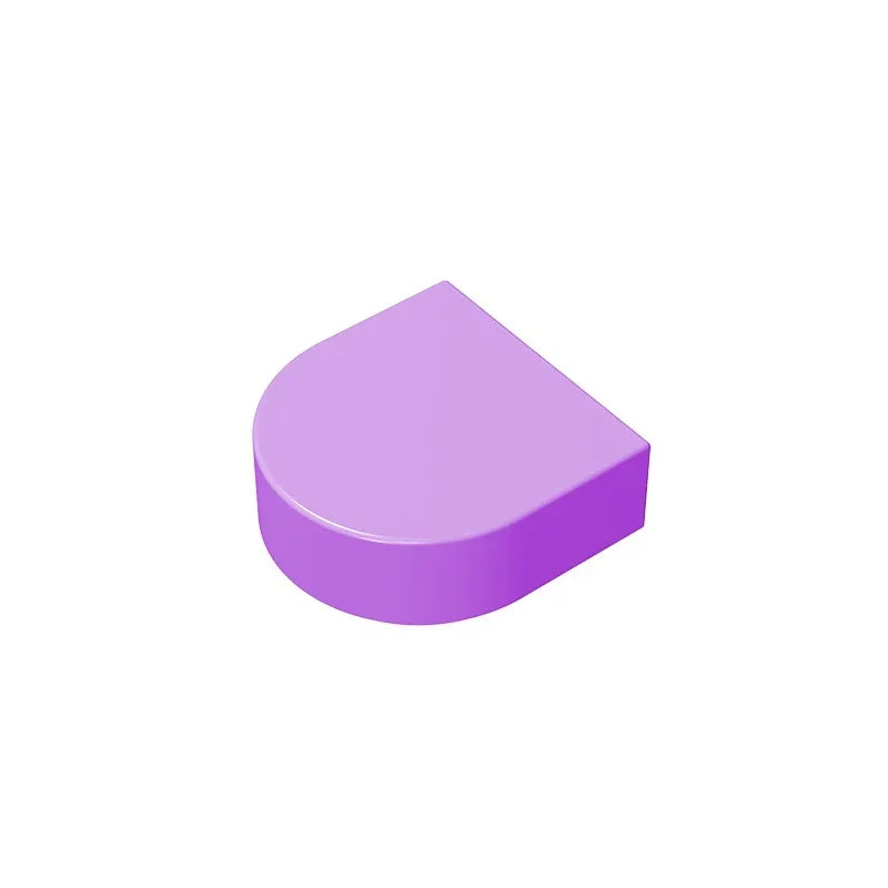 Gobricks Tile Round 1 x 1 Half Circle Extended | Compatible Brick Building Block