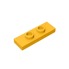 Gobricks GDS-1504 Plate, Modified 1 x 3 with 2 Studs (Double Jumper) | Compatible Building Block Piece