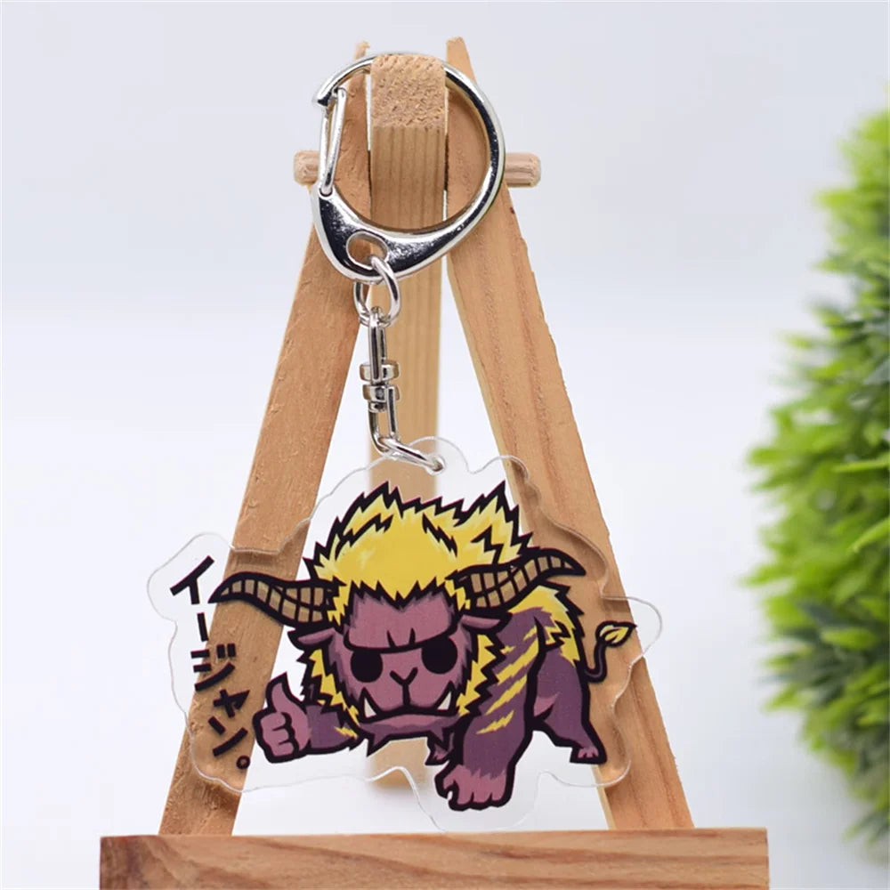 6cm Game Monster Hunter Acrylic keychain 6cm student bag bag small pendant small gift decoration