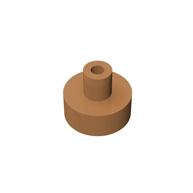 Gobricks Tile Round 1x1 with Bar and Pin Holder | Compatible Building Block