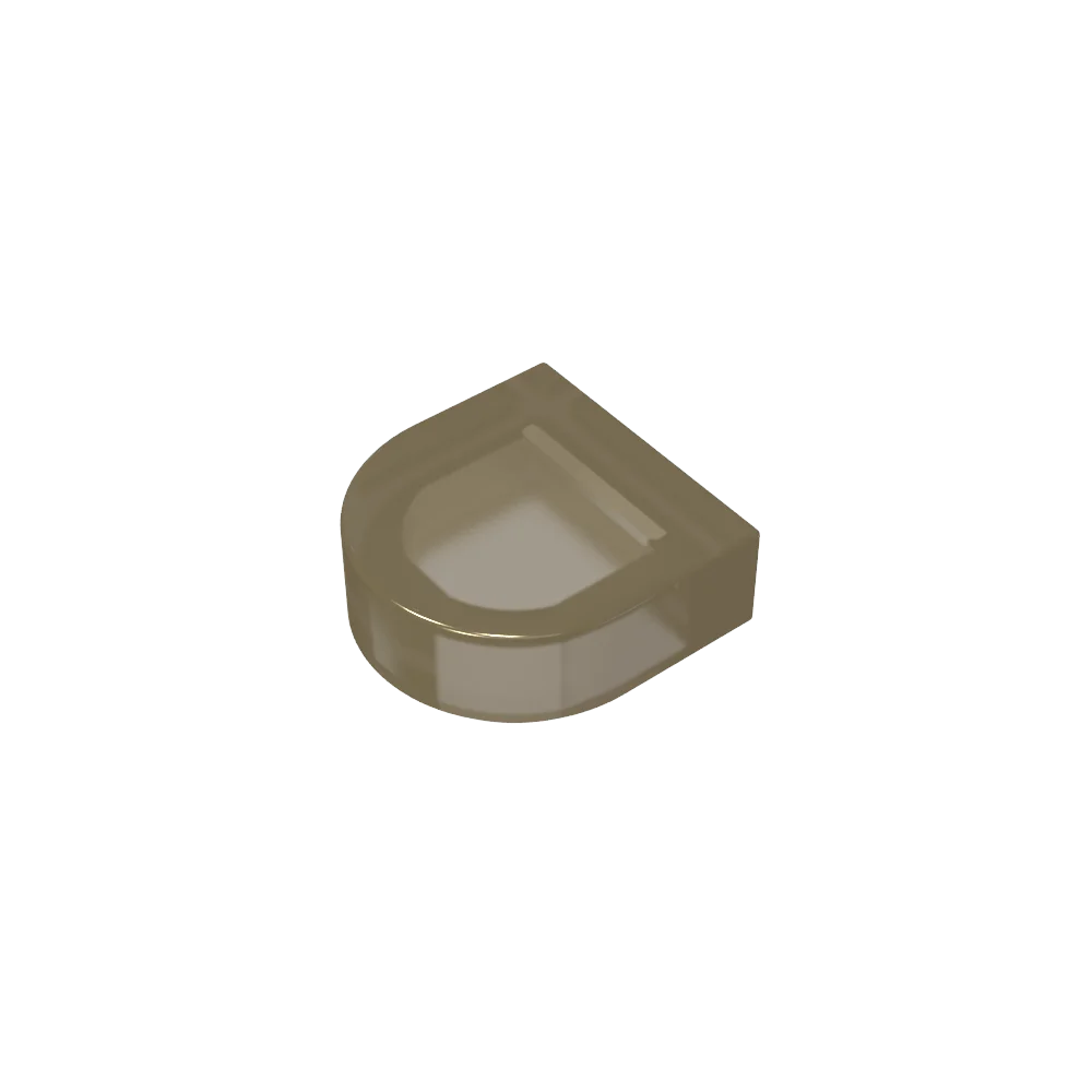 Gobricks Tile Round 1 x 1 Half Circle Extended | Compatible Brick Building Block