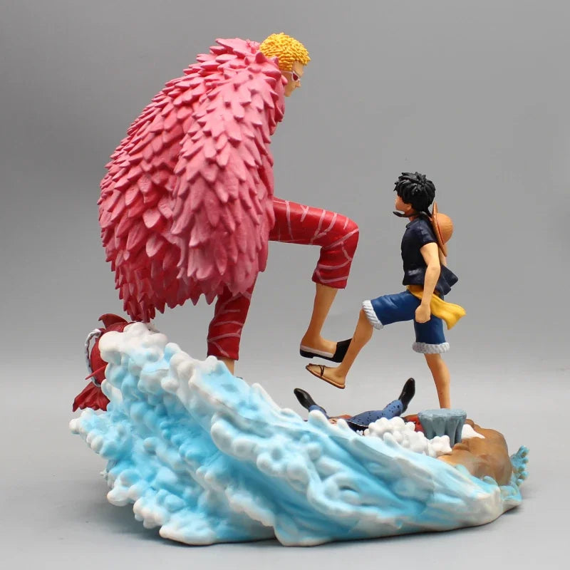 Doflamingo Donquixote Vs Monkey D. Luffy Anime Figures, Trafalgar Law KO One Piece Action Figurines 21 CM