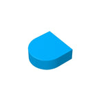 Gobricks Tile Round 1 x 1 Half Circle Extended | Compatible Brick Building Block