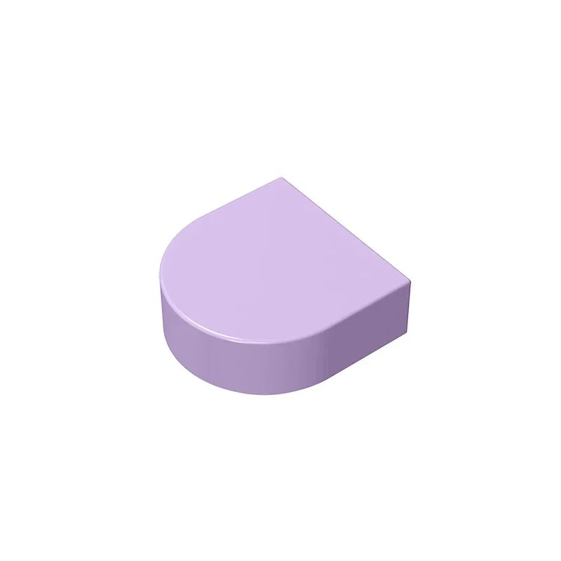 Gobricks Tile Round 1 x 1 Half Circle Extended | Compatible Brick Building Block