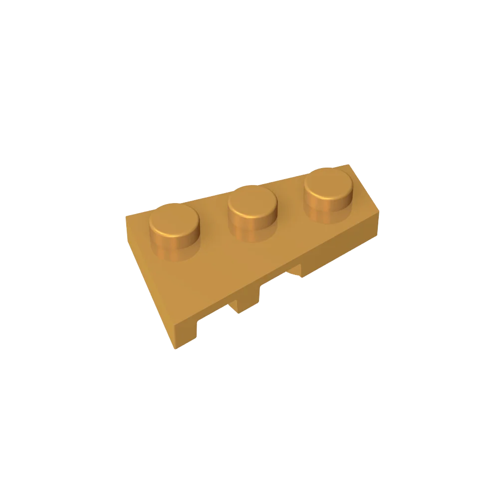 Gobricks GDS-547 Wedge Plate 3 x 2 Right | Compatible Building Block for DIY Creations