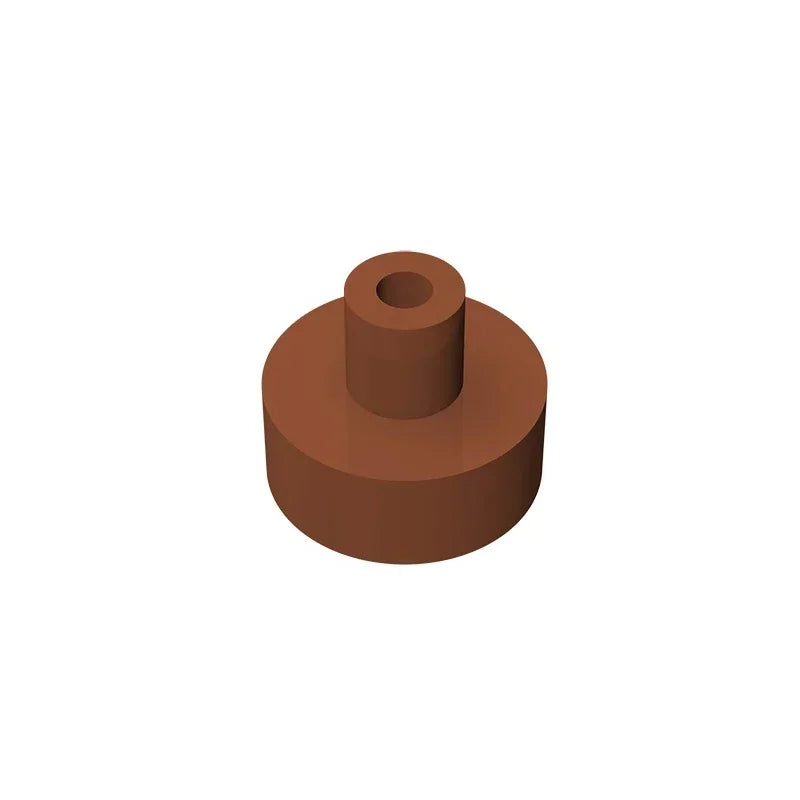 Gobricks Tile Round 1x1 with Bar and Pin Holder | Compatible Building Block